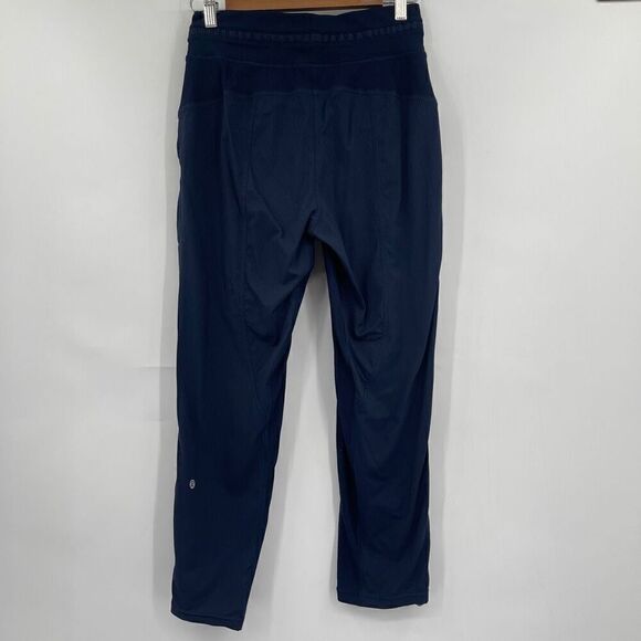 Lululemon Navy Blue Drawstrings Beyond the Studio Cropped Pants Size 4 - Picture 4 of 7